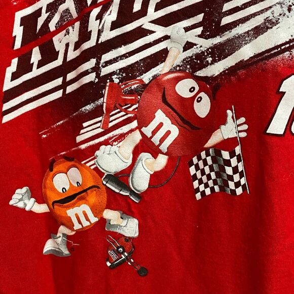 NASCAR Kyle Busch M&Ms 2011 Graphic T-Shirt Size XL Chase Authentics Red Cotton - Picture 7 of 9